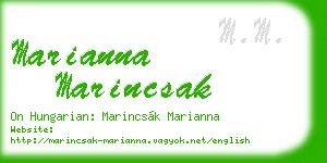marianna marincsak business card